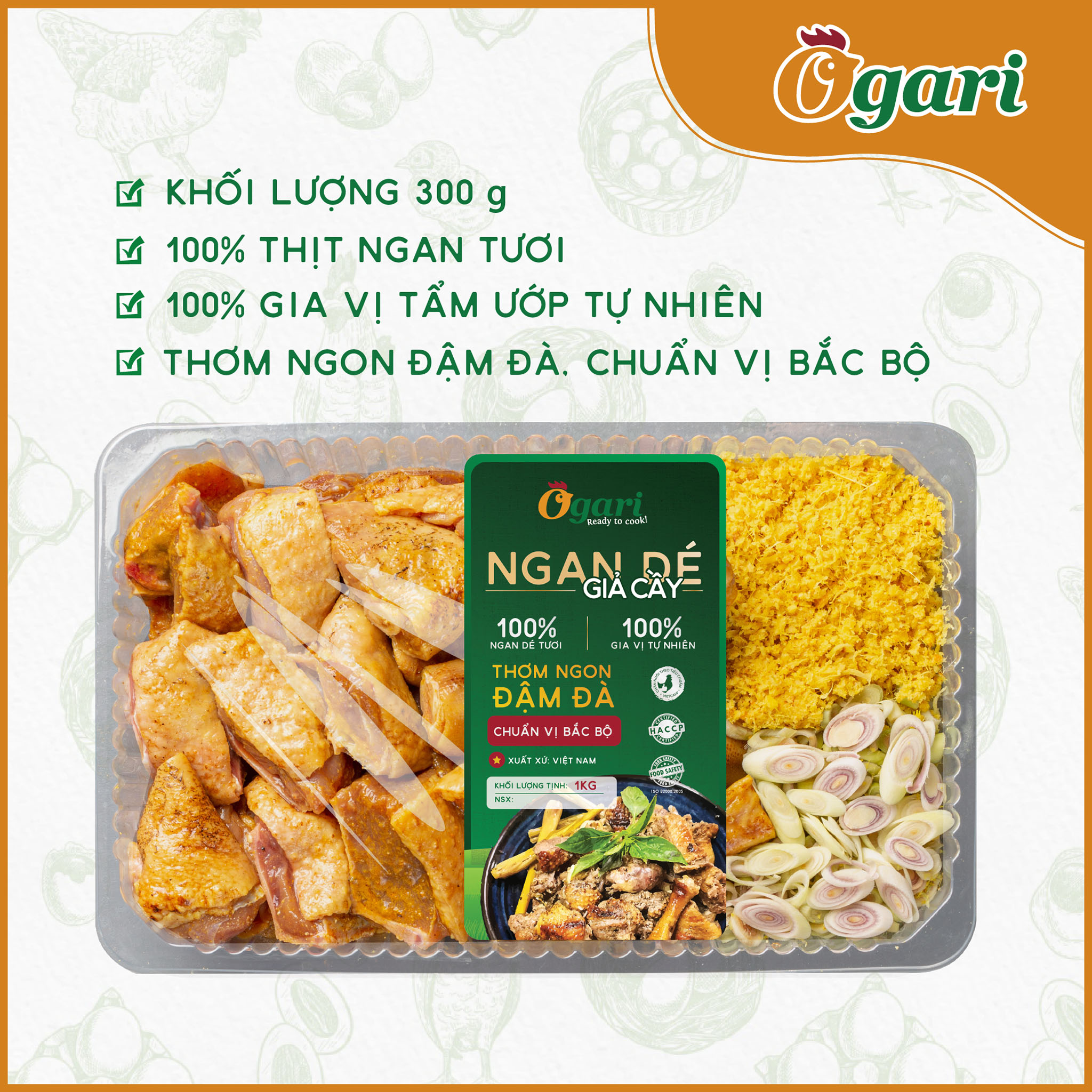 Ngan Dé Giả Cầy Ogari Khay 1 kg