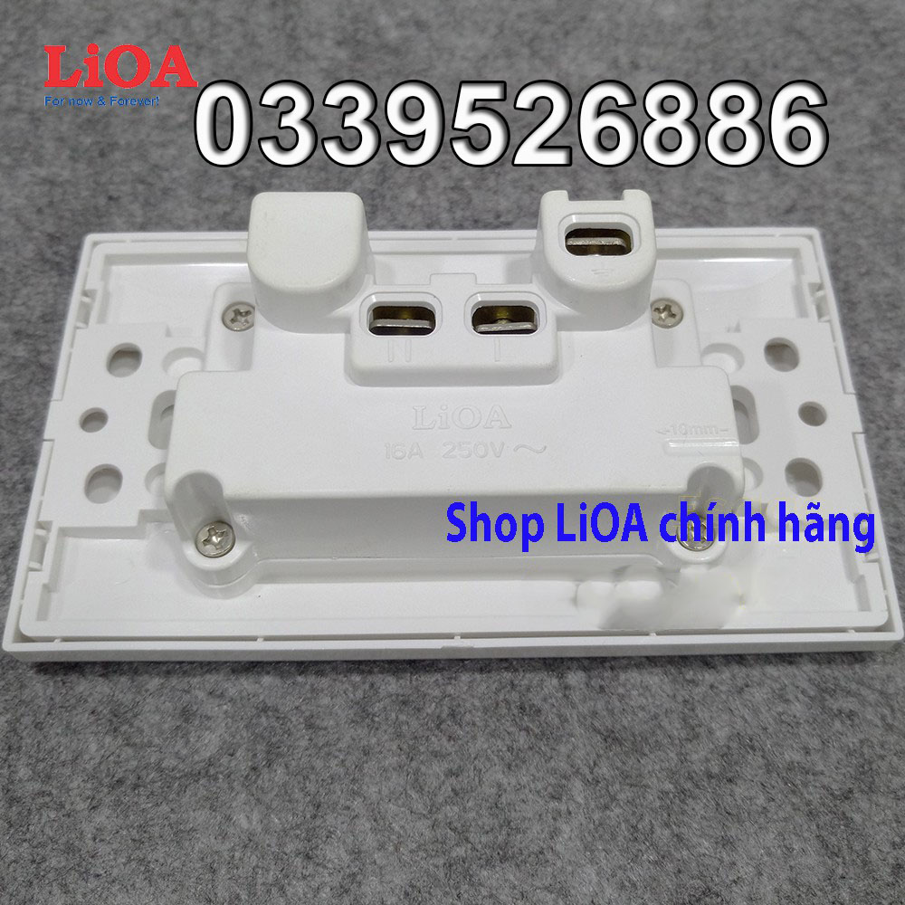 Ổ cắm điện đôi đa năng 3 chấu 16A LiOA (3520W)