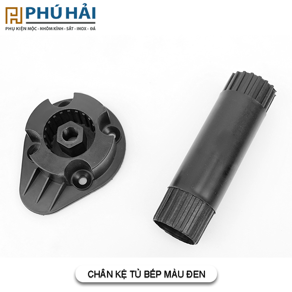 Chân nhựa tủ bếp đen có tăng chỉnh (cái)