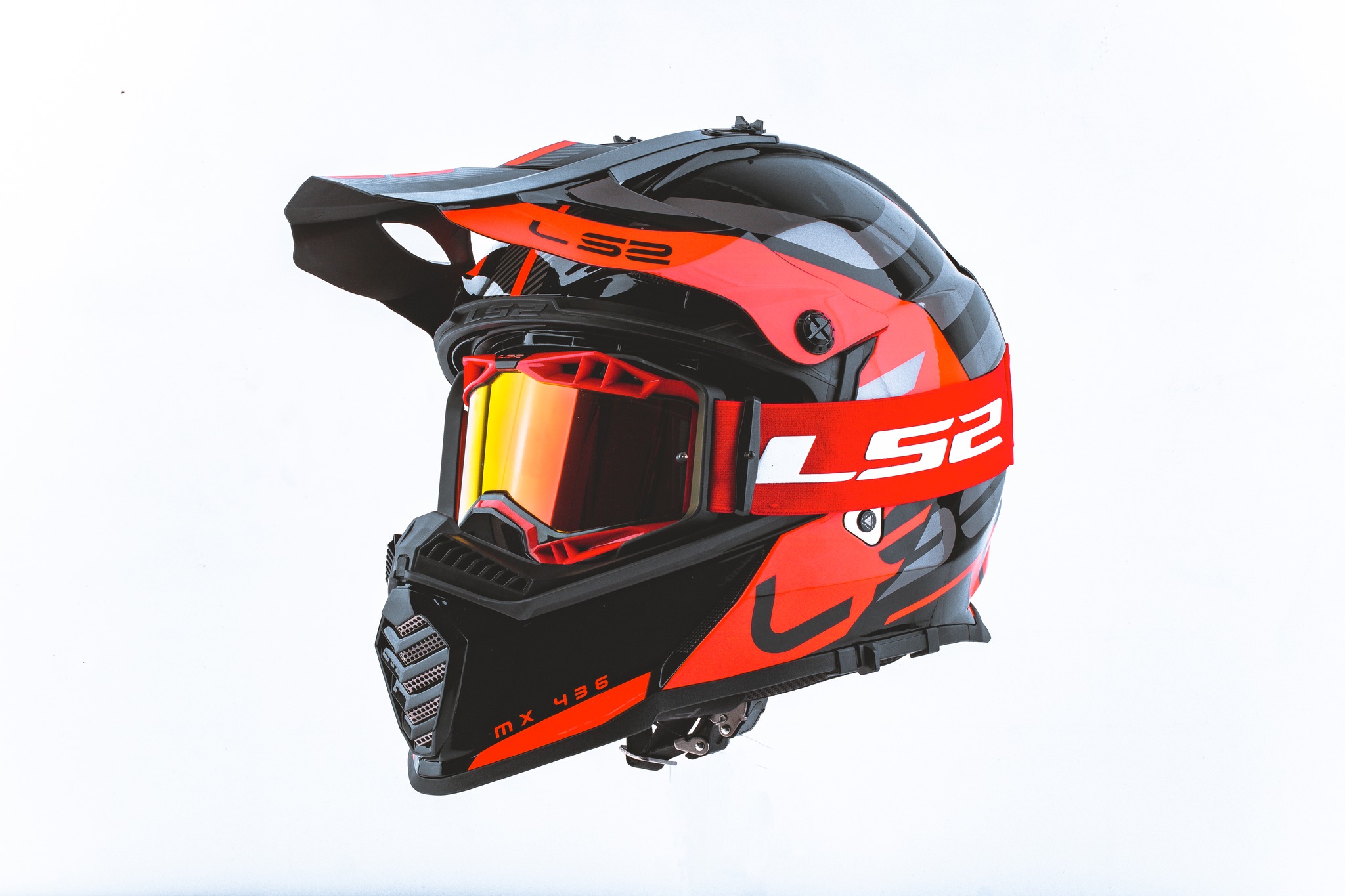 MŨ BẢO HIỂM ADVENTURE LS2 MX436 - BLACK ORANGE