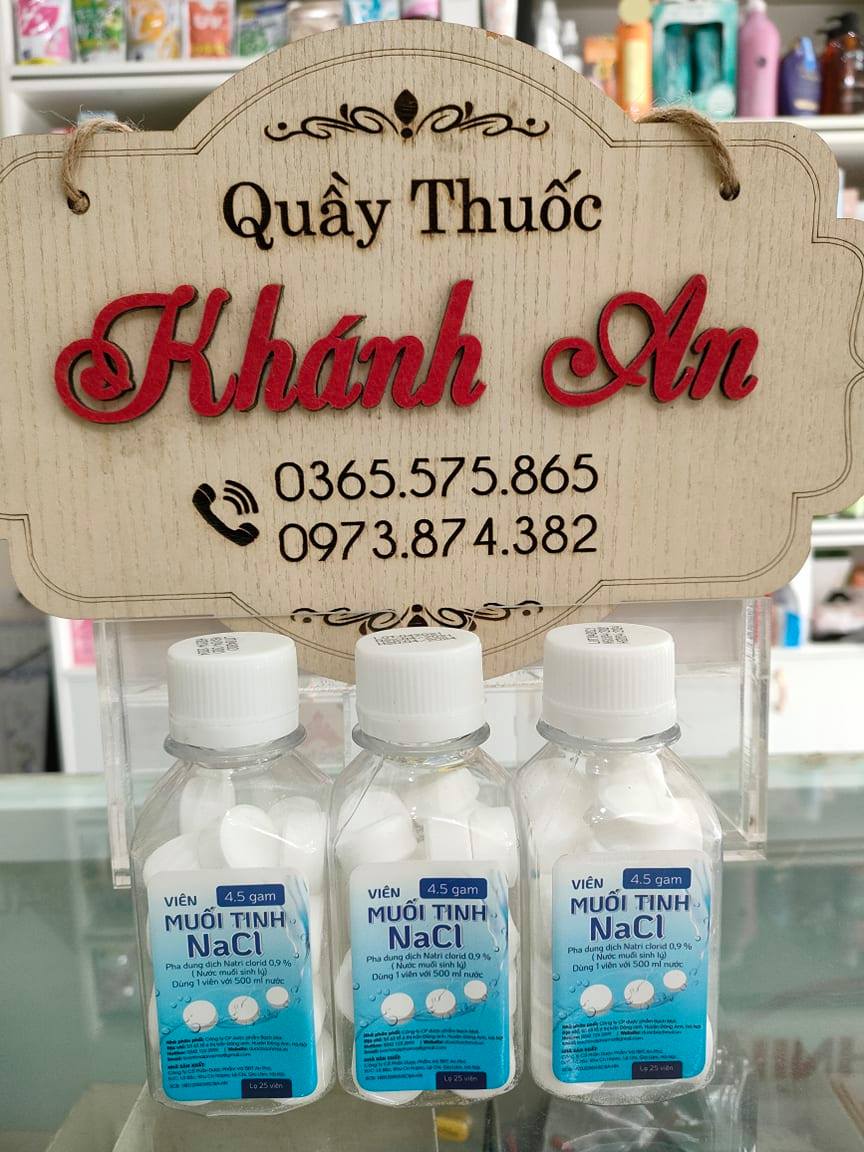 viên Muối Tinh NaCl pha xúc miệng (lọ 20 viên )