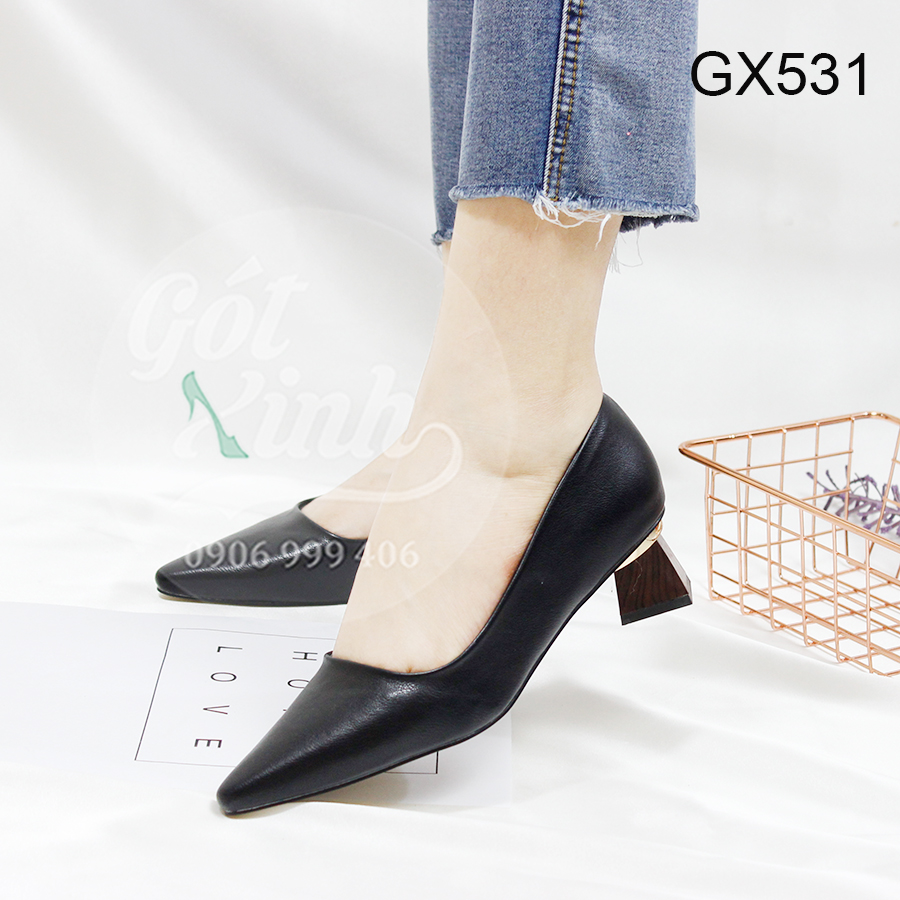 [HCM]Giày bít mũi gót vuông 3 phân - có size lớn 40 trở lên