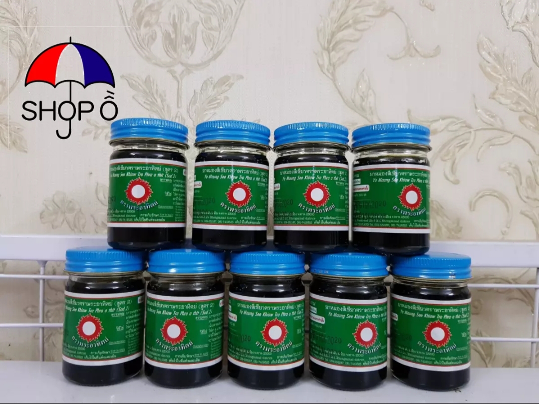 Lốc 12 chai dầu cù là đen 60gram Thái Lan