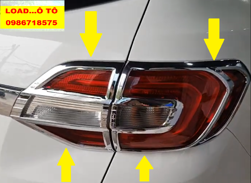 Ốp viền đèn pha, hậu xe ford everest 2018-2021 mạ crom sáng bóng