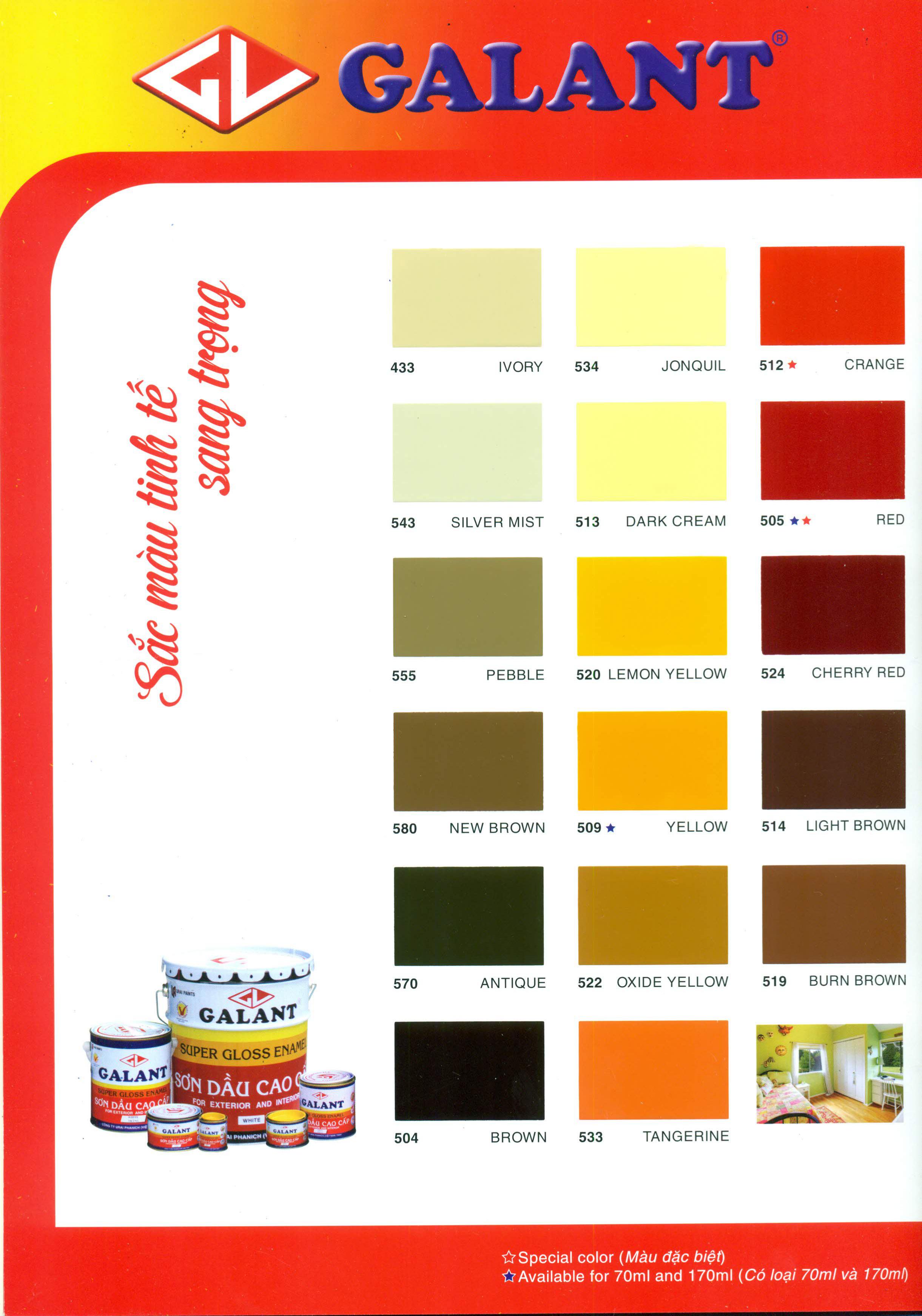 Sơn sắt, sơn dầu Galant màu xám 503 800ML