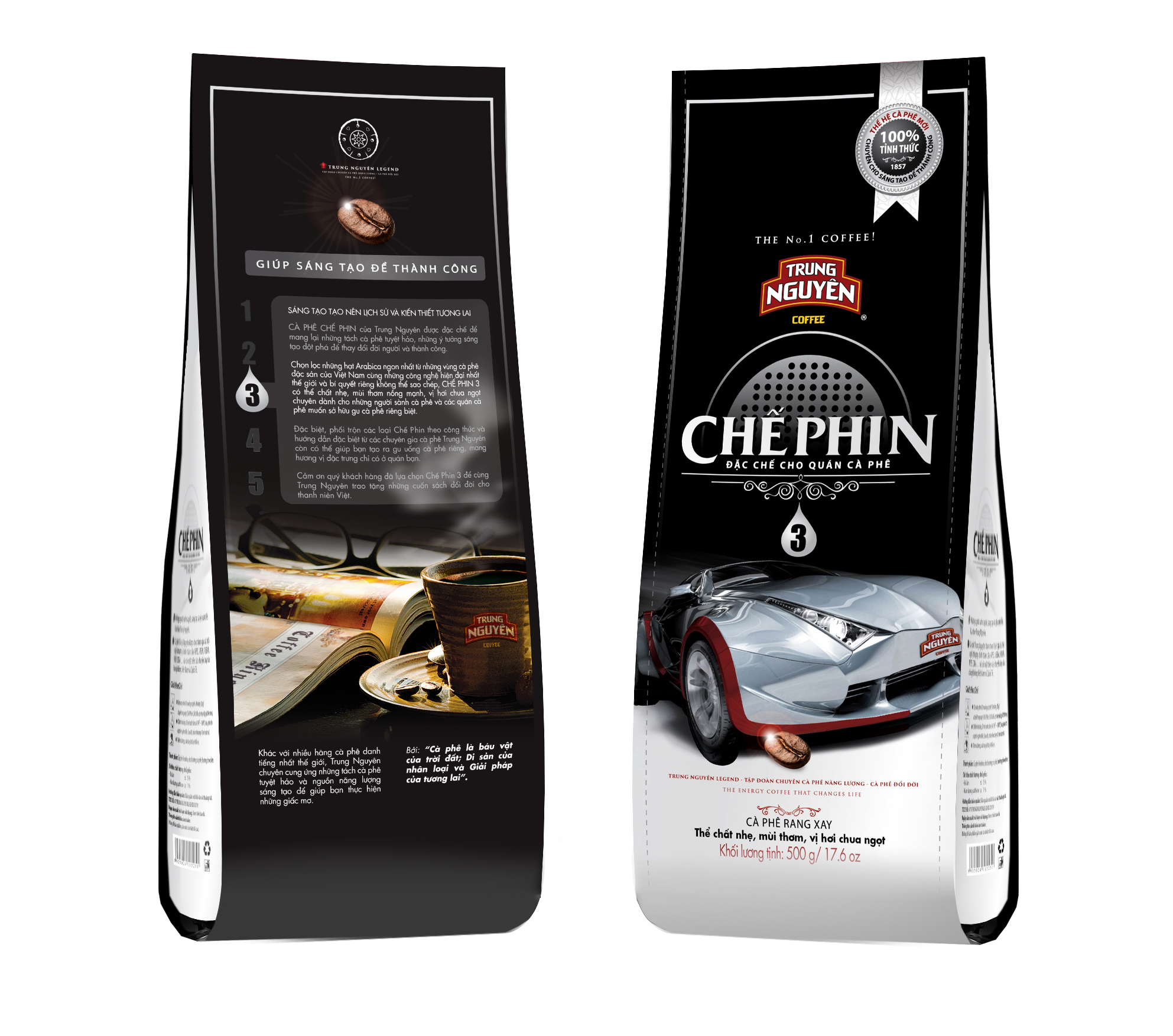 Trung Nguyên Legend Cà Phê Rang Xay Chế Phin 3 – Gói 500gr – Hạt Arabica, Vị Chua Thanh, Hương Thơm Tinh Tế