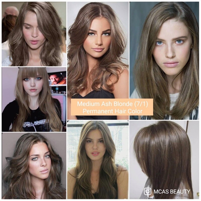 7/1 medium ash blonde home hair dye cream
