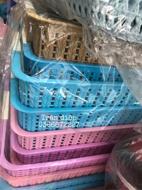 Rổ Đan Không Nắp Size Đại Nhiều Màu( Size Trung-Nhỏ Khách Ib Shop Gửi Link)