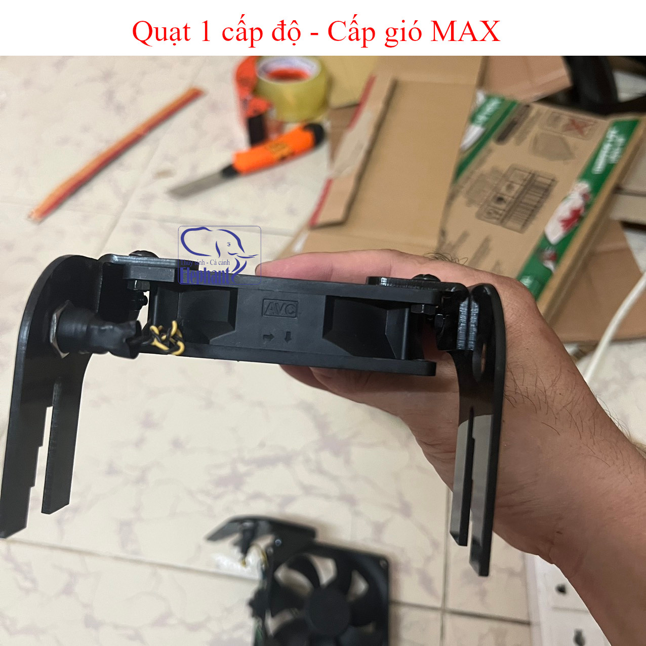 Quạt làm mát hồ cá thủy sinh có chuyển cấp độ được MOD, DIY từ quạt tháo máy Server