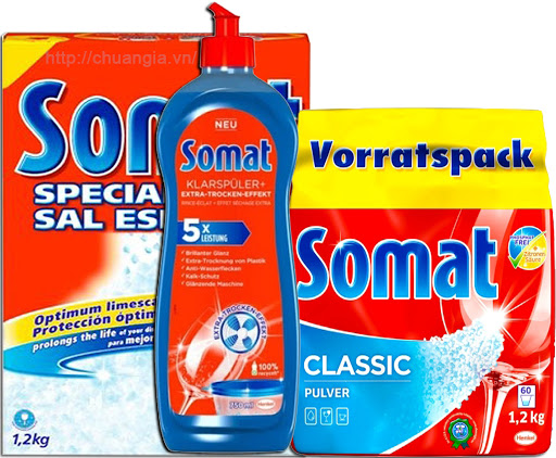 Combo 02 gói bột somat 1,2kg - Đức dùng cho máy rửa chén bát