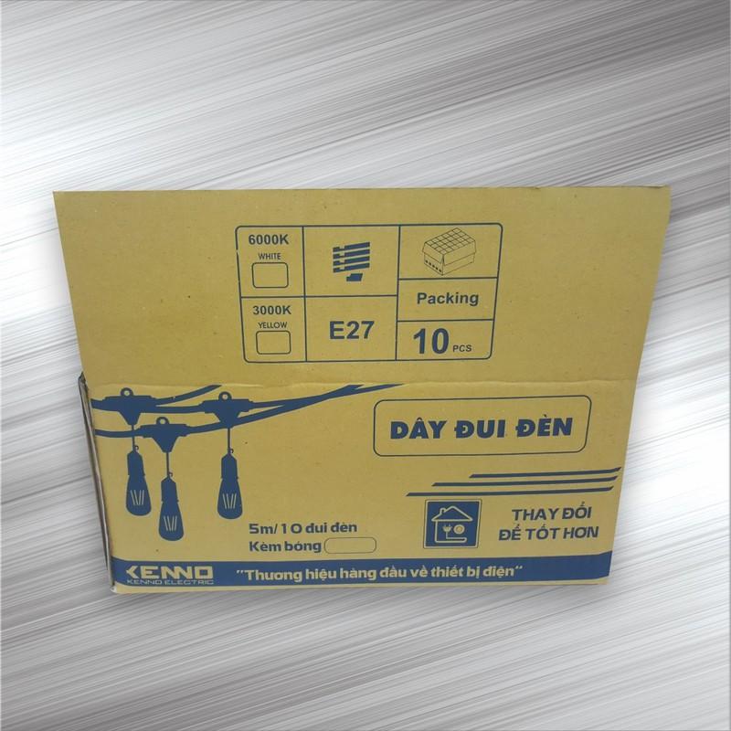 Bộ dây 10 đui kèm 10 bóng đèn màu