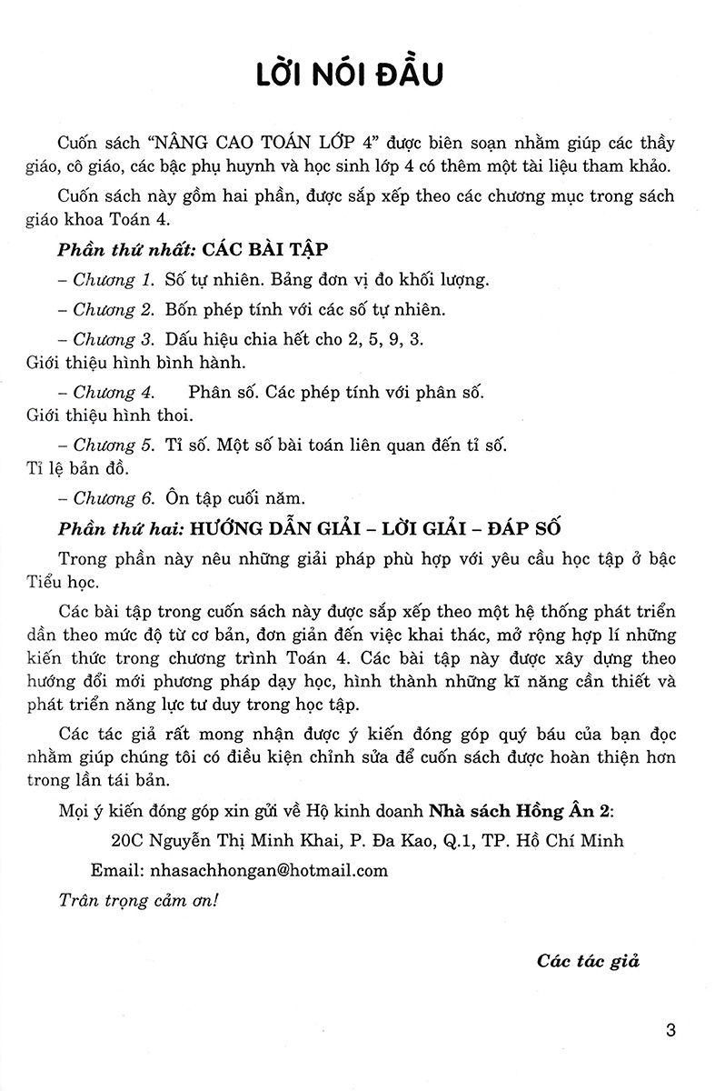 NÂNG CAO TOÁN LỚP 4 (DÙNG CHUNG CHO CÁC BỘ SGK HIỆN HÀNH)