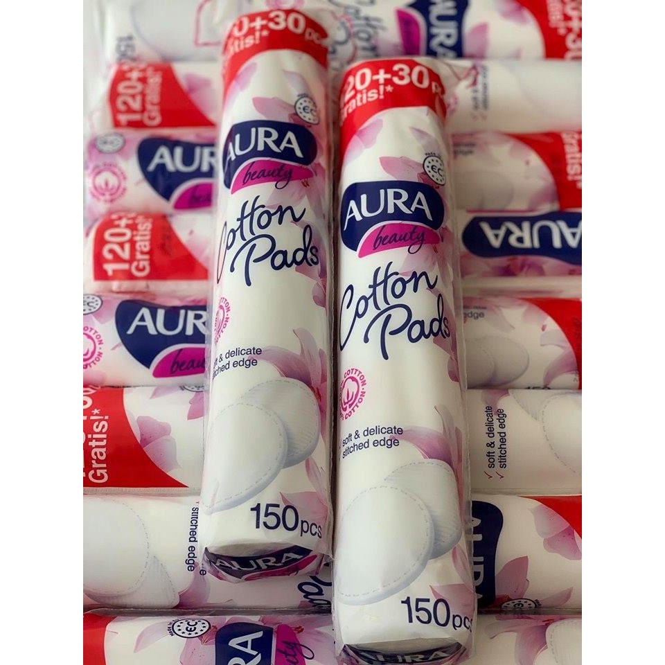 BÔNG TẨY TRANG AURA 150 MIẾNG