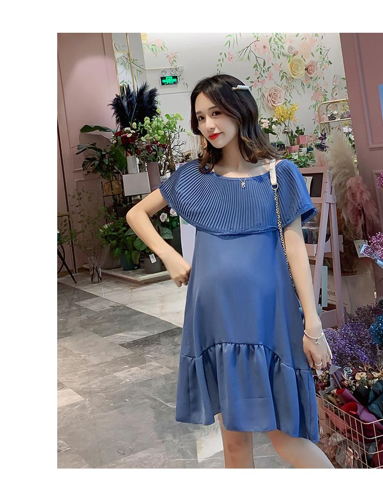 [HCM]Đầm bầu voan phối cổ xếp ly