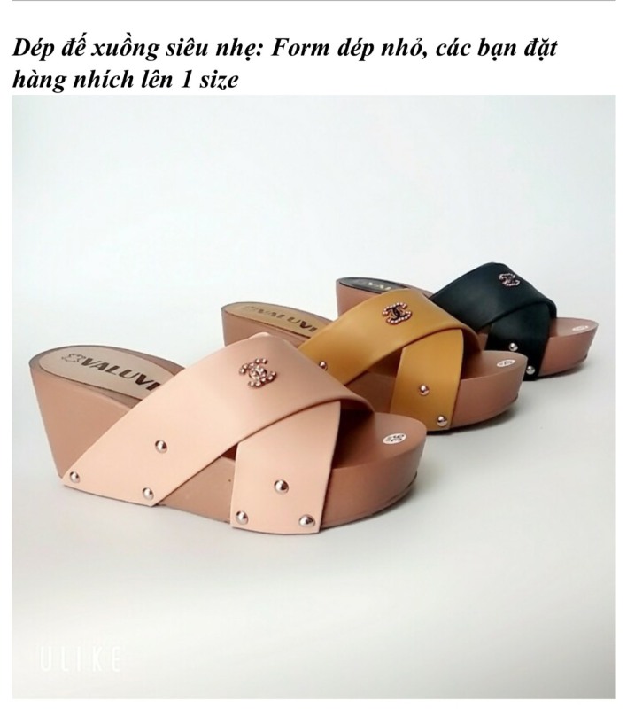 Dép đế xuồng quai chéo chữ x, cao 7cm giá rẻ