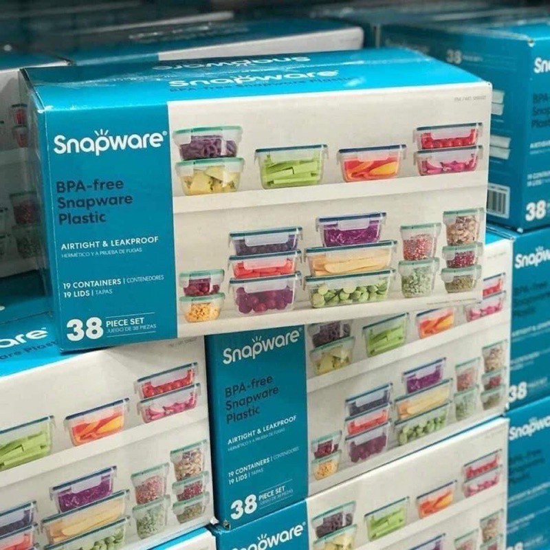 Set hộp Snapware 19 hộp trữ thực phẩm [CÓ SẴN]
