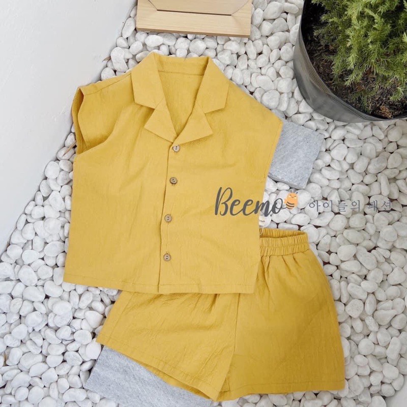 Bộ vest cộc tay cho bé trai bé gái
