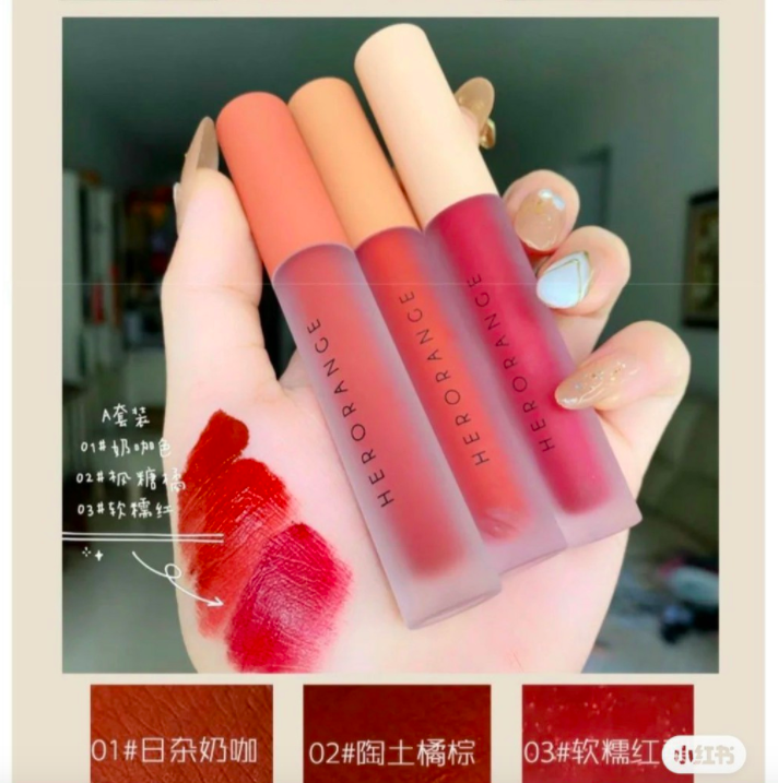 [HCM]Set Son kem Herorange Fluffy Siêu Lì
