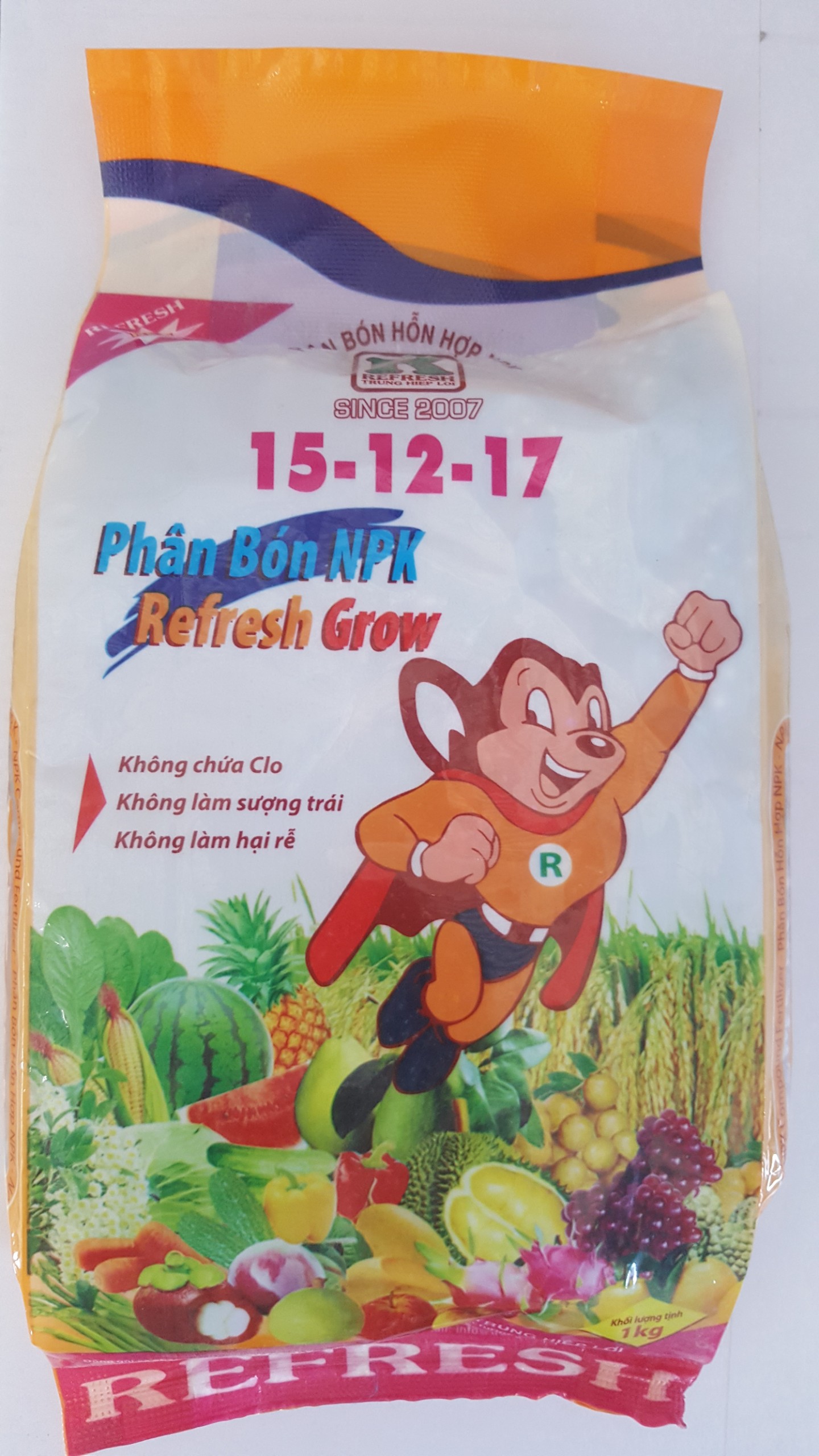 Phân bón NPK 15.12.17 Refresh Grow - Gói 1Kg