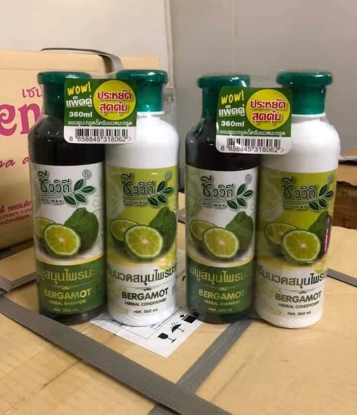 [HCM]COMBO CẶP GỘI + XẢ [CHANH] BERGAMOT 360ML THÁI LAN