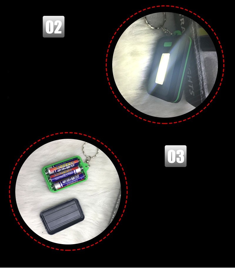 (tặng 3 pin ) Đèn pin kiêm móc khoá xài 3 pin tiểu 3 chế độ sáng loại vuông    - đèn pin siêu sáng - đèn pin cam tay - den pin - đèn bão