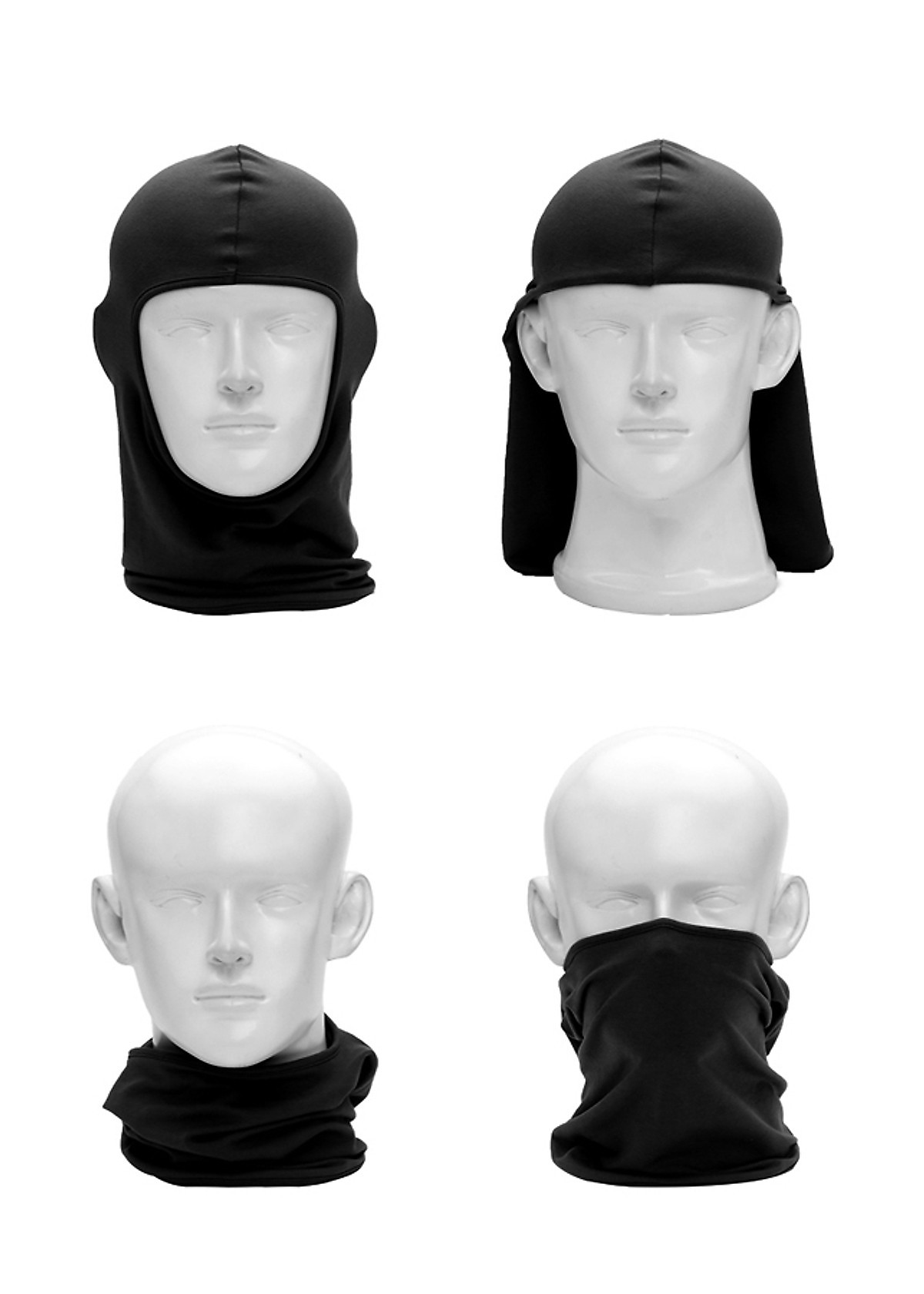 Khăn trùm đầu Ninja Fullface đi phượt (Màu đen)