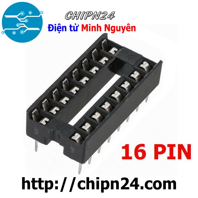 [5 cái] (KG1) ĐẾ IC 16P (DIP16) (Đế cắm IC 16 chân)