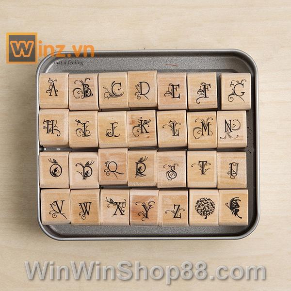 [FREESHIP MAX 15K][HCM]Bộ con dấu Alphabet (hộp thiếc)