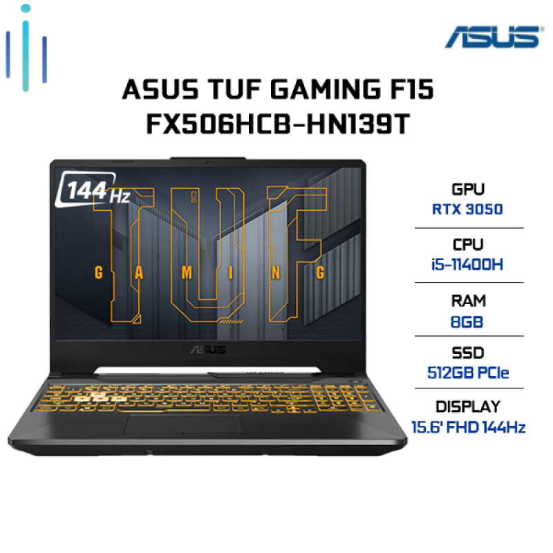 Bảng giá Laptop ASUS TUF Gaming F15 FX506HCB-HN139T (i5-11400H | 8GB | 512GB | GeForce RTX™ 3050 4GB | 15.6 FHD 144Hz | Win 10) Phong Vũ