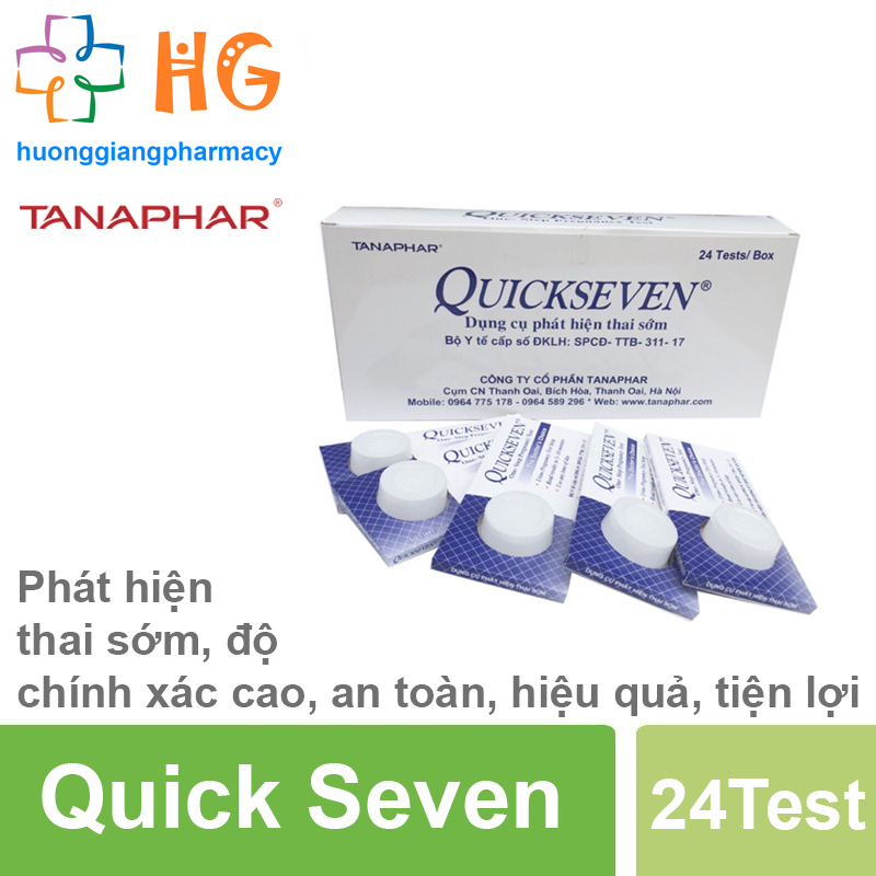 Que thử thai Quickseven (Hộp 24 Que)