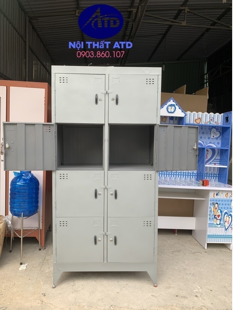 Tủ hồ sơ locker sắt cá nhân cho nhân viên văn phòng dày dặn giá rẻ tại xưởng có khóa riêng biệt hcm-bình dương
