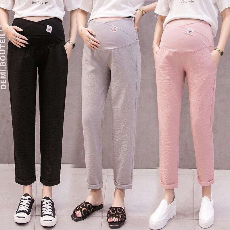 quần  bầu thời trang công sở chất đũi mềm cạp chéo