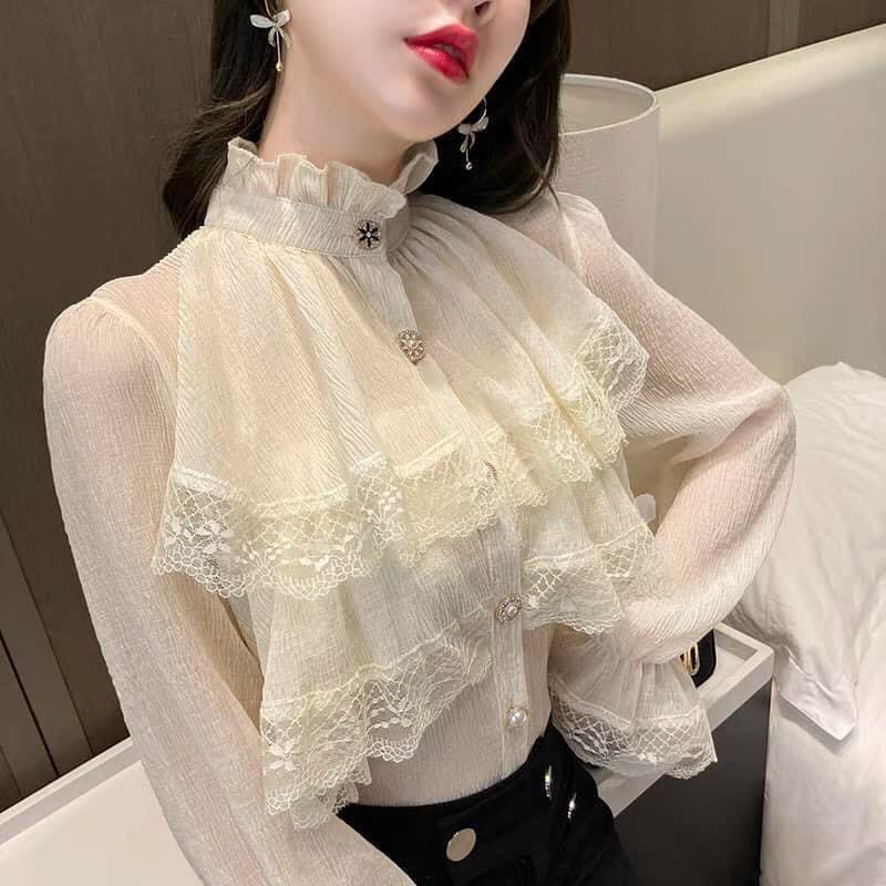Áo sơ mi ren công sở