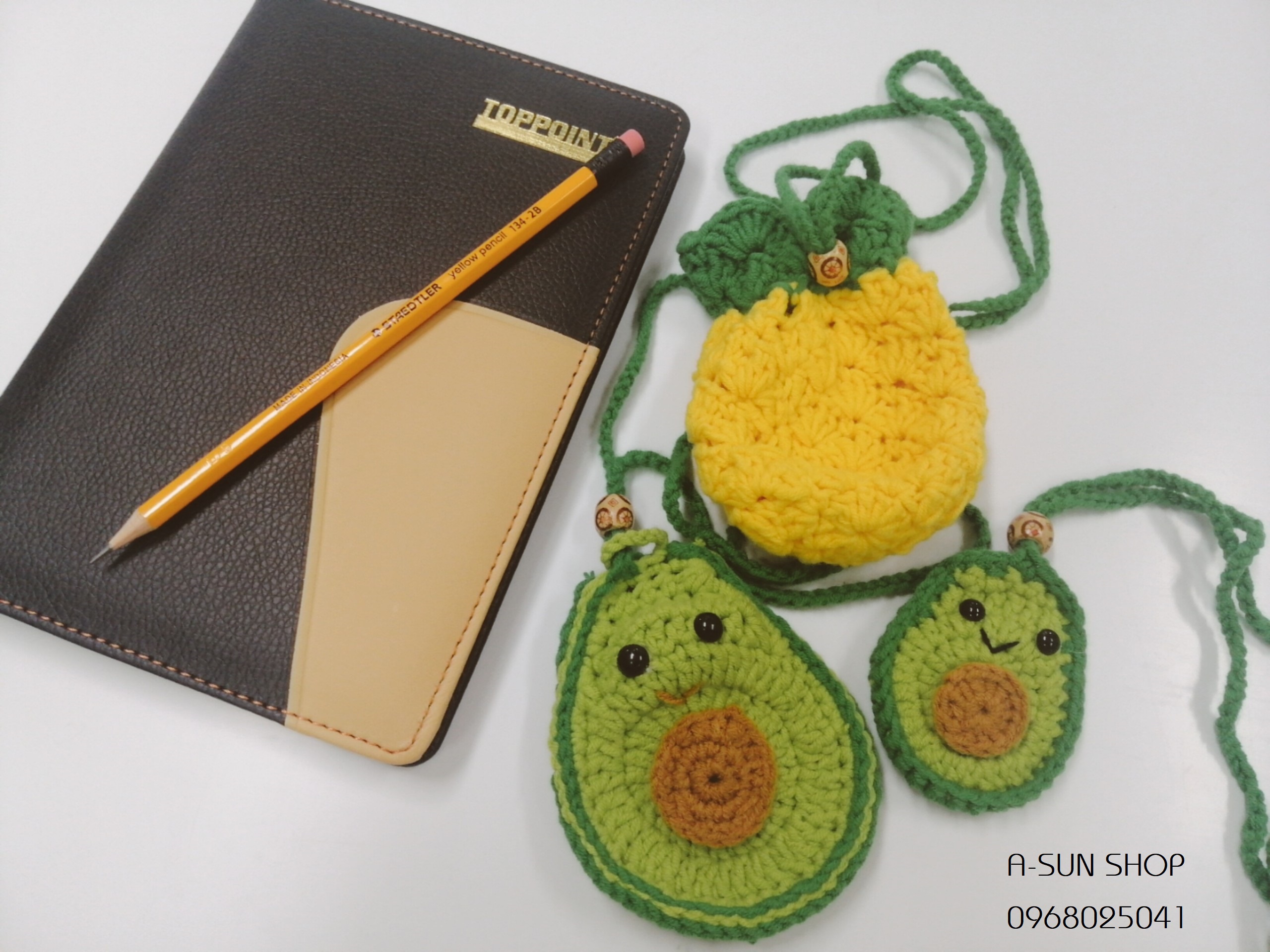 Túi đựng tỏi handmade cho bé hình trái bơ