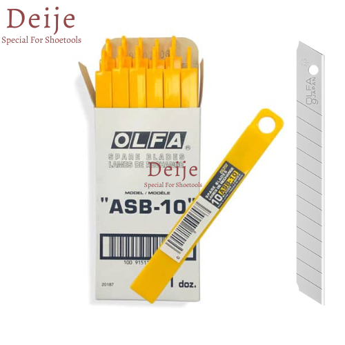 Lưỡi dao Nhật Bản OLFA ASB-10 (SB10K) (hộp 10 lưỡi dao bạc 9mm)