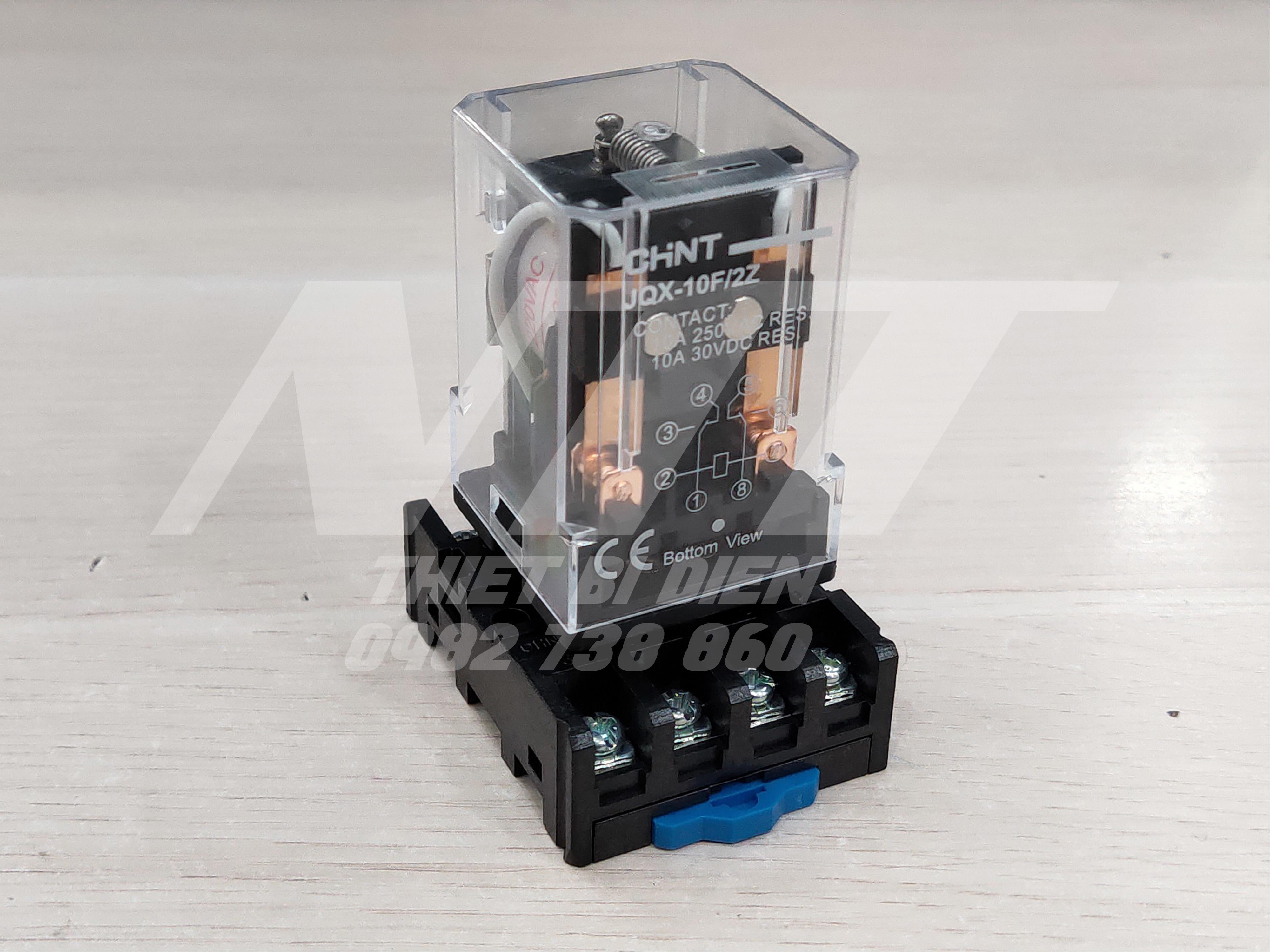 Relay kiếng 8 chân tròn JQX-10F/2 Chint