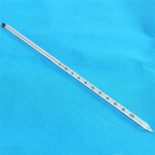 Nhiệt kế thủy ngân, khoảng đo 0 đến 200 độ c dài 30cm