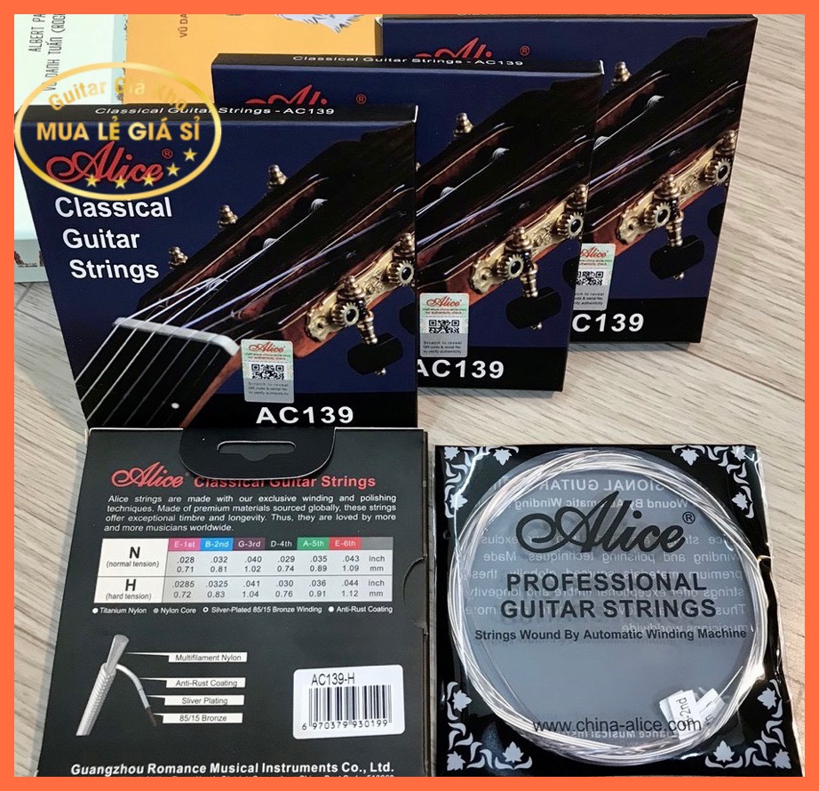 [HCM]6 Dây đàn guitar Classic Alice AC-139 [Chính Hãng ]