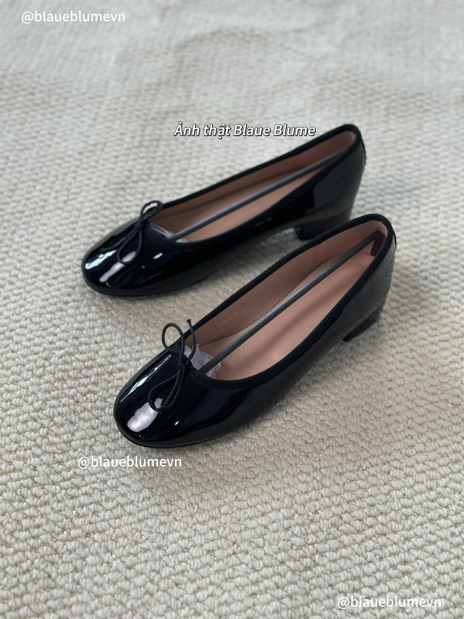𝐁𝐥𝐚𝐮𝐞𝐁𝐥𝐮𝐦𝐞🦋 [form nhỏ tăng 1 size] 🍒 Cherry Ballet Pump gót 2.5cm🍒 Giày Ly Phạm có gót