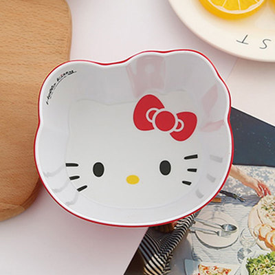 Bát đĩa nhựa hình Hello Kitty