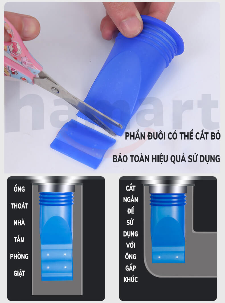 Phễu Thoát Sàn Ngăn Mùi Hôi Cống Hamart Nắp Cống Chống Mùi Hôi Chống Côn Trùng Nhà Tắm Hiệu Quả