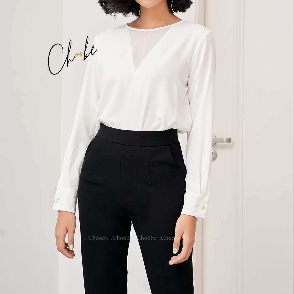 Quần baggy nữ Choobe cạp chun sau, quần baggy vải công sở, cạp cao form dáng chuẩn, chất vải cao cấp Q26