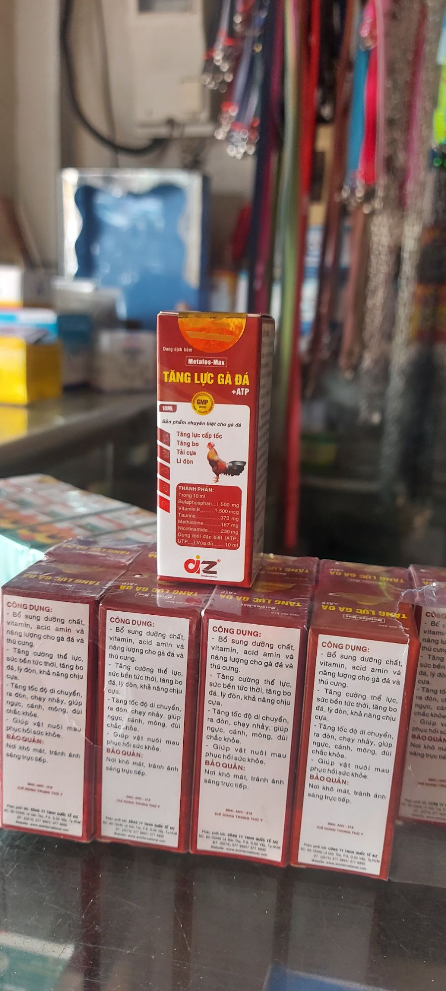tăng lực gà đá +atp 10ml (metafos-mas) tang luc ga da