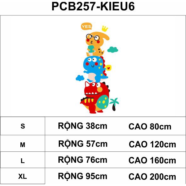 Tranh mica EPeBen dán tường nổi 3d hình Những chú khủng long decor trang trí phòng cho bé, Trường mầm non
