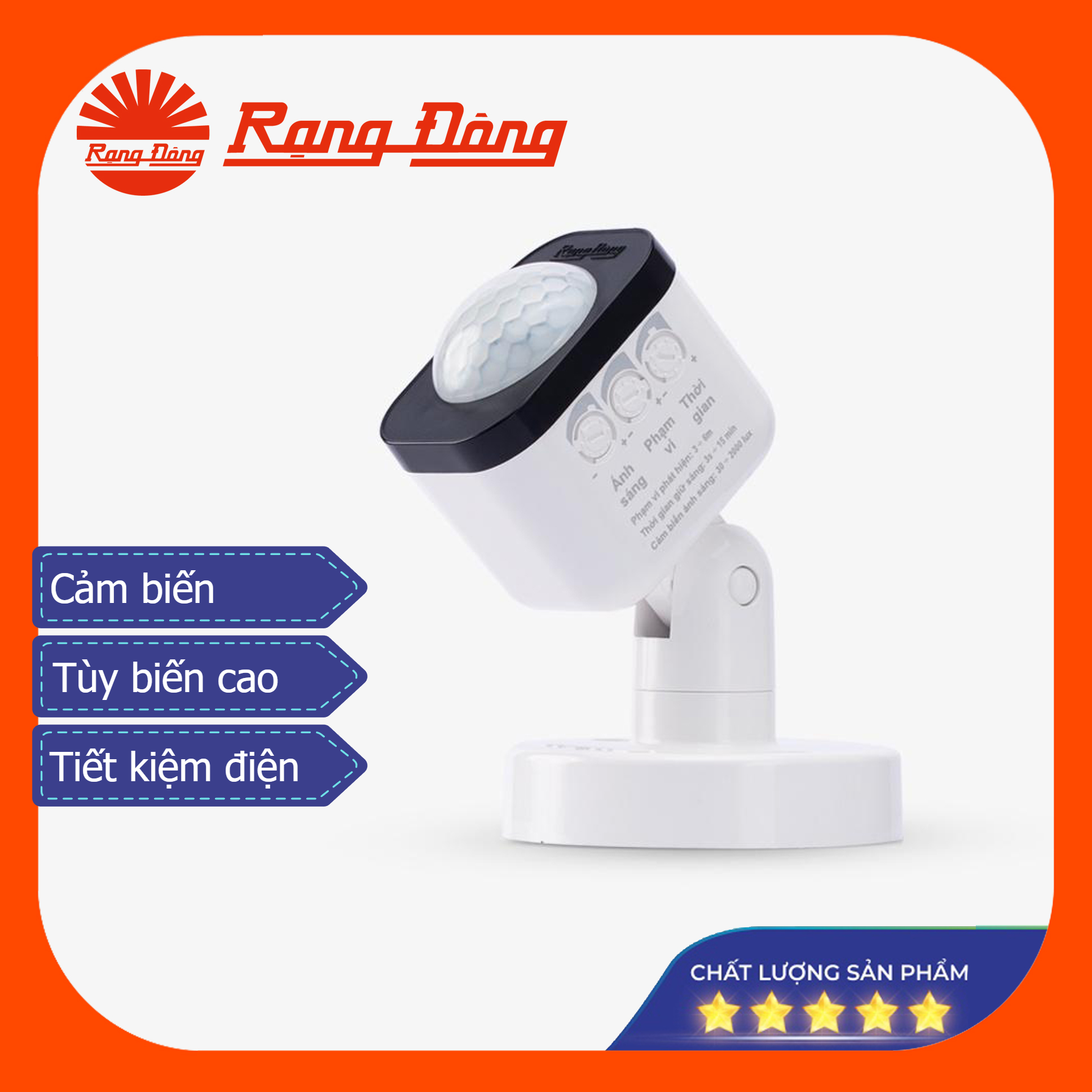 Công tắc cảm biến Rạng Đông cảm biến chuyển động + cảm biến ánh sáng