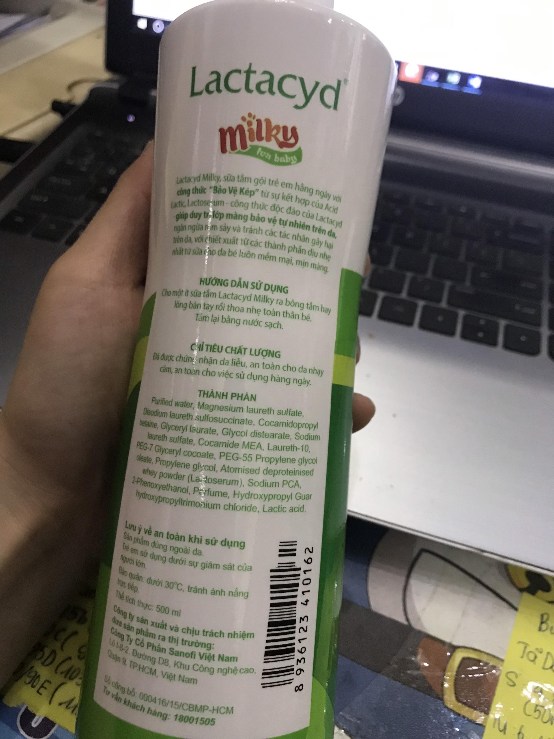 Sữa tắm lactacyd milky 500 ml