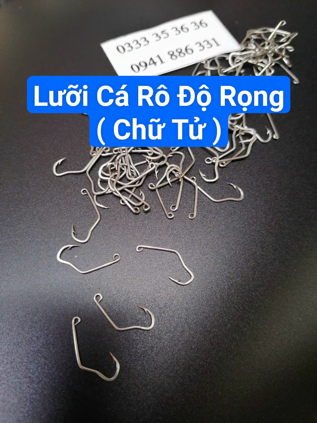 Lưỡi câu cá tra từ số 7 đến số 20.