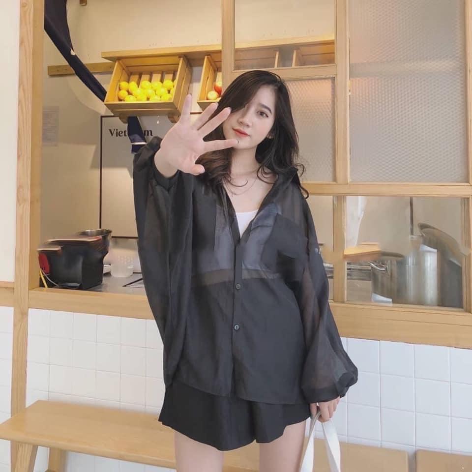 [TẶNG KÈM ÁO 2 DÂY]  ÁO SƠ MI VOAN TAY DÀI OVERSIZE DỄ PHỐI ĐỒ CỰC HOT