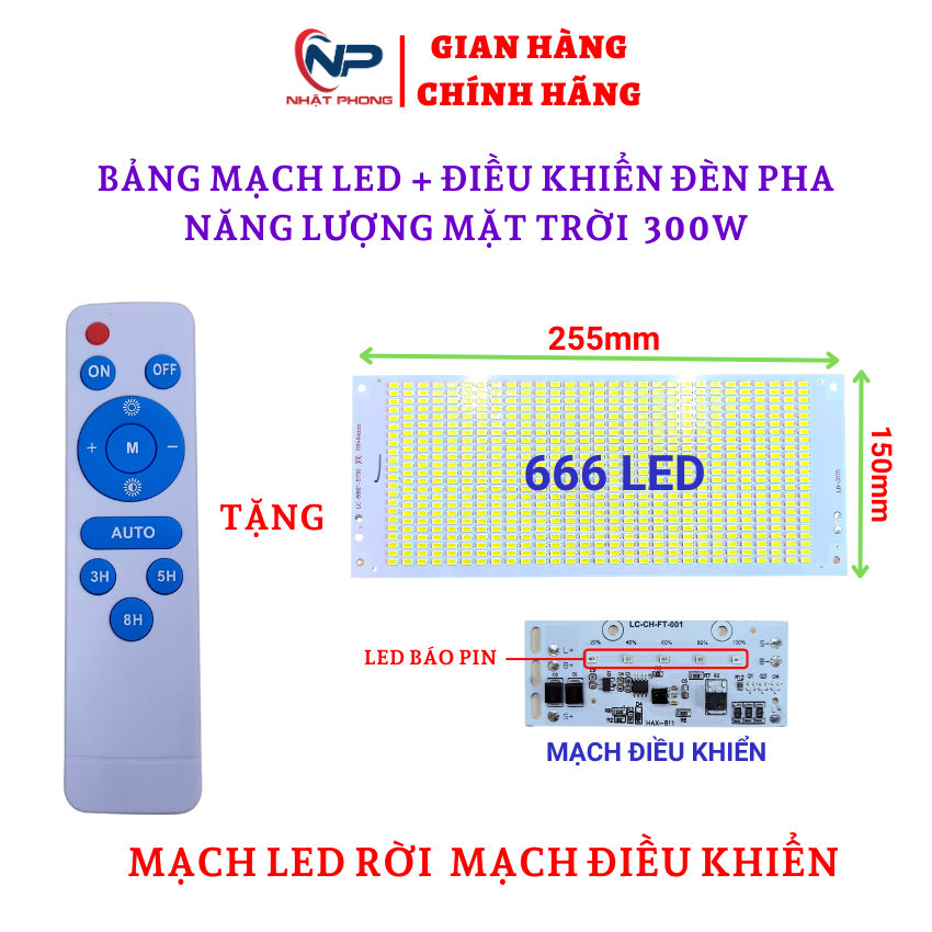 Mạch đèn LED MẠCH ĐIỀU KHIỂN năng lượng mặt trời dùng cho đèn PHA ...