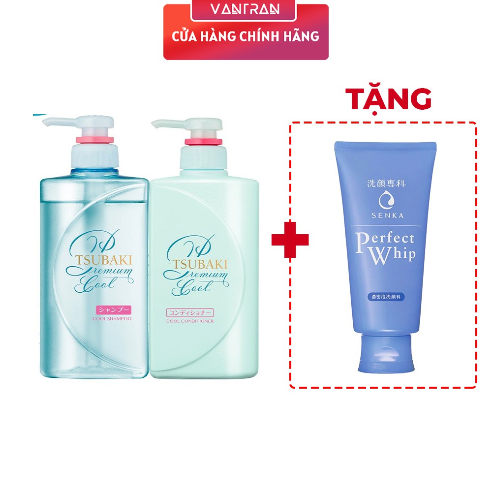 Bộ đôi gội xả sạch dầu mát lạnh Tsubaki